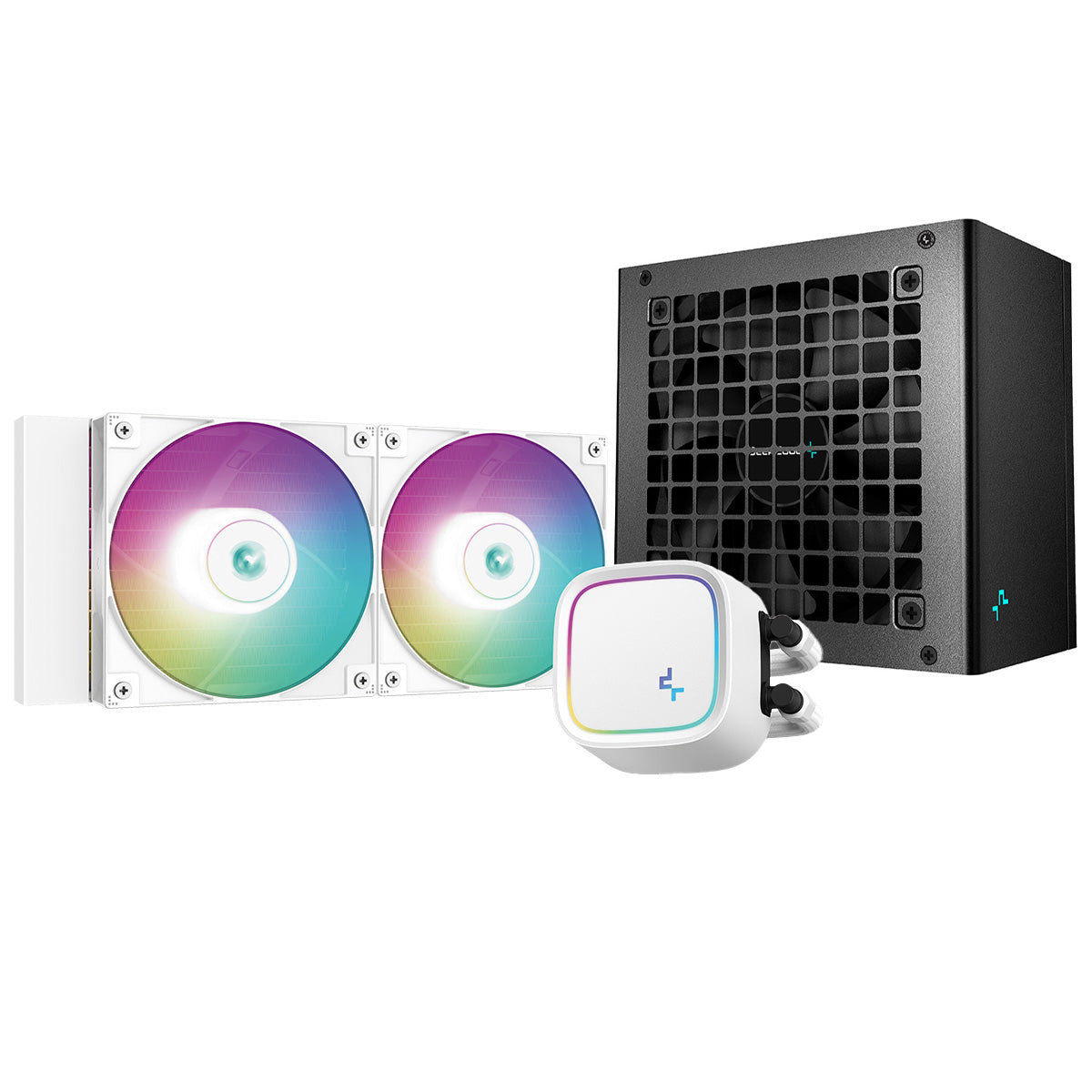Deepcool LE520 240mm ARGB AIO Liquid CPU Cooler - White | PK750D 750W 80Plus Bronze Power Supply | Perfect for Gaming PC Builds & High-Performance Systems