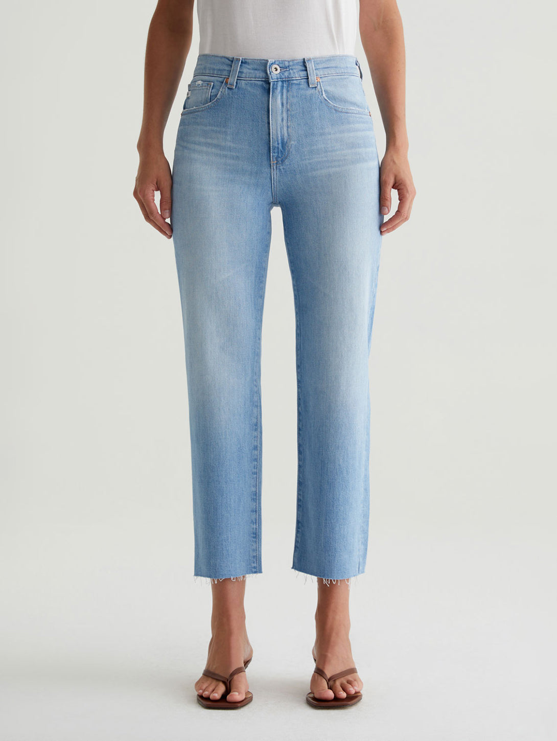 Brinley Mid Rise Straight Crop Jean - Women's Slim Fit Stretch Denim Pants for Casual & Everyday Wear | Dana Point Style