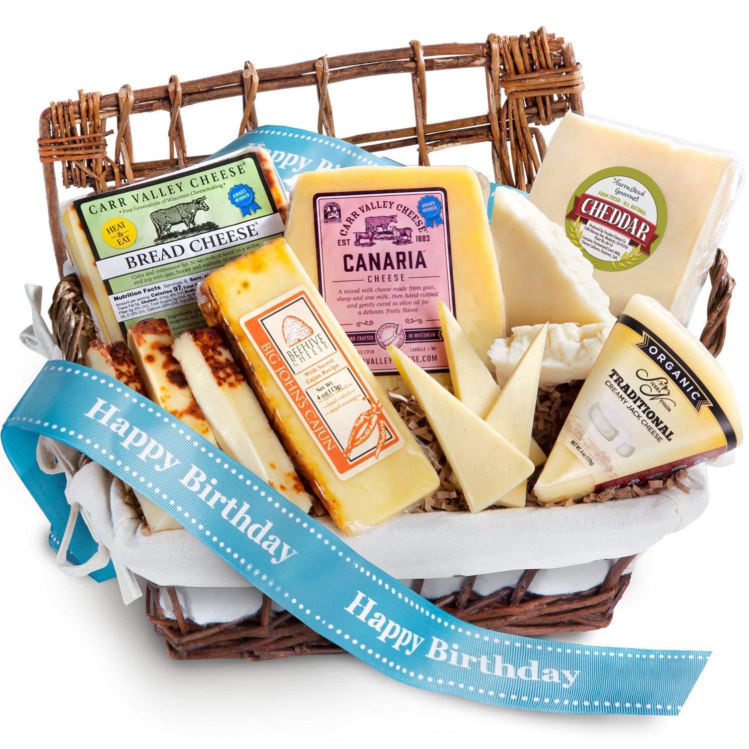 Happy Birthday Cheese Hamper - Premium Gourmet Gift Basket for Cheese Lovers | Perfect for Birthday Celebrations, Housewarming & Holiday Gifts