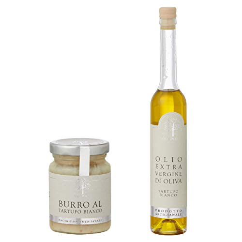 Premium Extra Virgin Truffle Oil & Italian White Truffle Butter - Gourmet Cooking Ingredients for Pasta, Risotto & Fine Dining Dishes