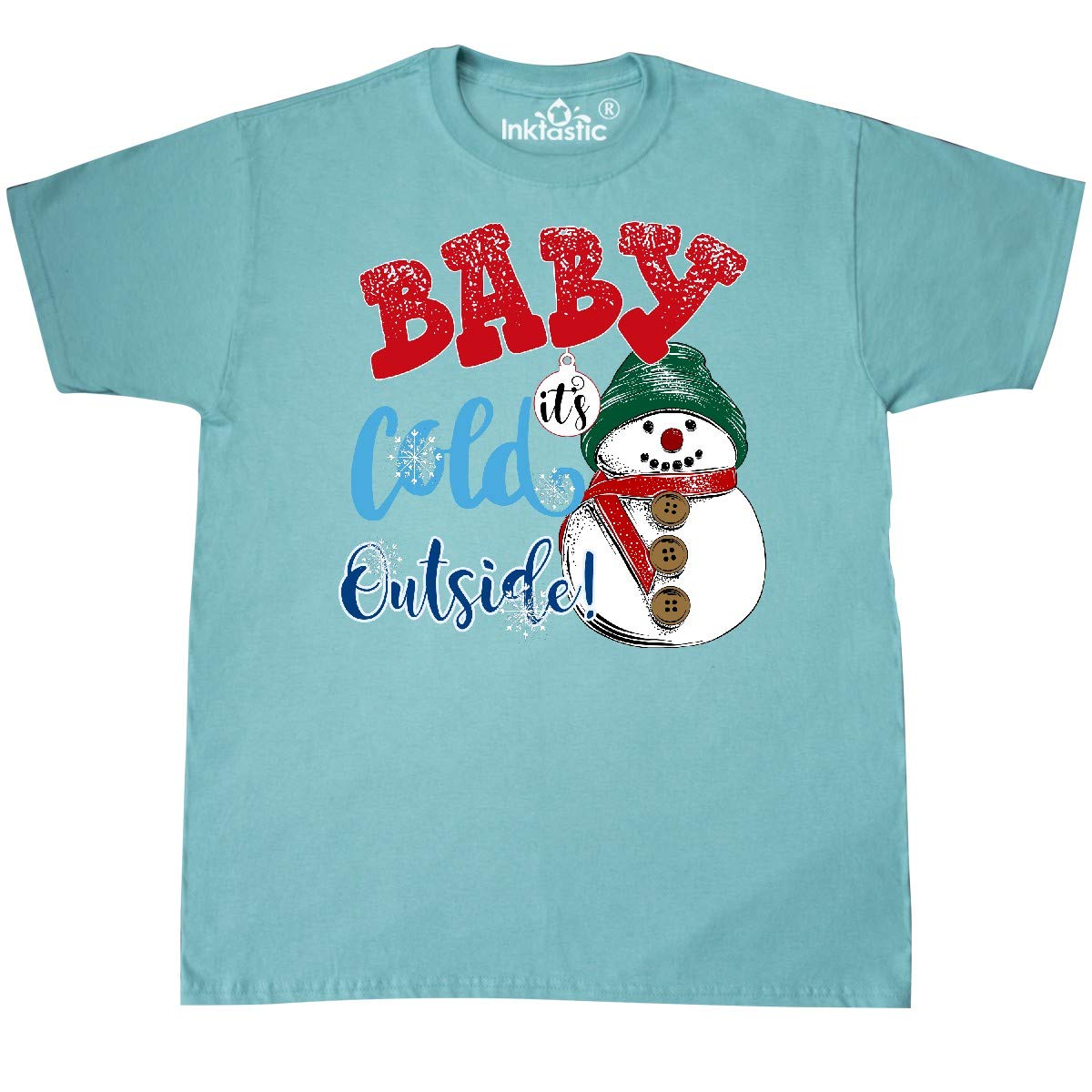 Inktastic Baby It's Cold Outside Funny Winter T-Shirt for Men & Women | Soft Cotton Casual Tee | Perfect for Christmas Gifts & Holiday Parties