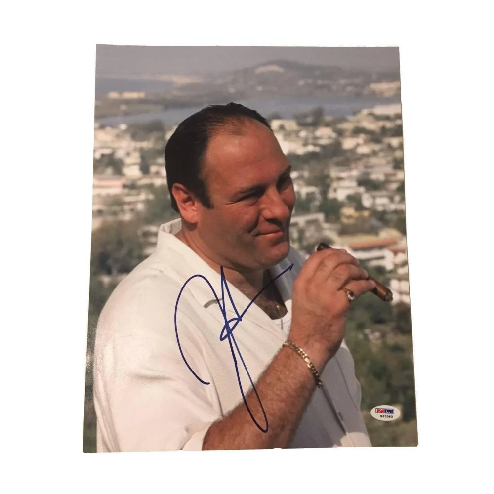 James Gandolfini Autographed 11x14 Photo with COA PSA/DNA - The Sopranos Tony Soprano Signed Memorabilia - Perfect for Collectors, Fans & Home Theater Decor