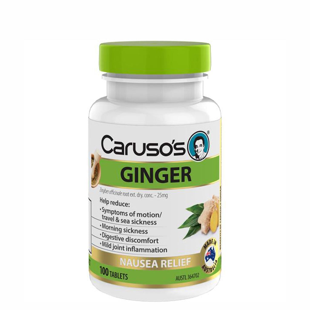 Caruso S Ginger 100T - Premium Natural Ginger Supplement for Digestive Health & Immunity Support - Ideal for Cooking, Tea & Wellness Routines