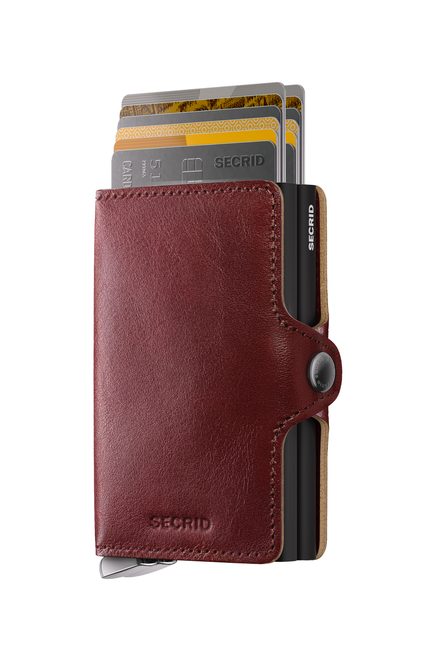 SECRID Premium Twinwallet in Basco Brown - RFID Blocking Leather Wallet for Men & Women - Perfect for Travel, Business & Everyday Use