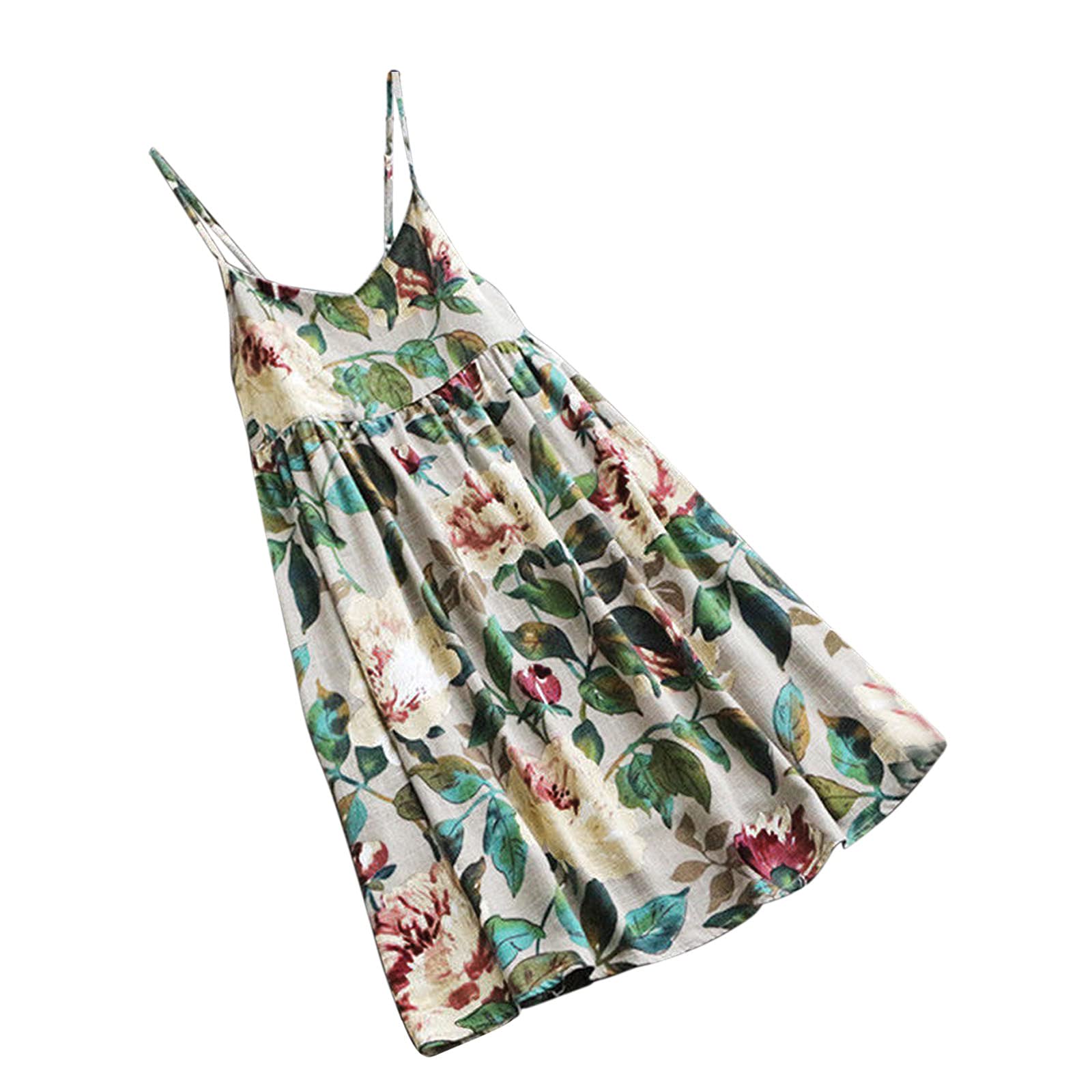 2023 Women's Summer Fashion Midi T-Shirt Dress - V Neck Sleeveless Casual Mini Dress with Pockets | Perfect for Beach Vacations, Date Nights & Summer Outings