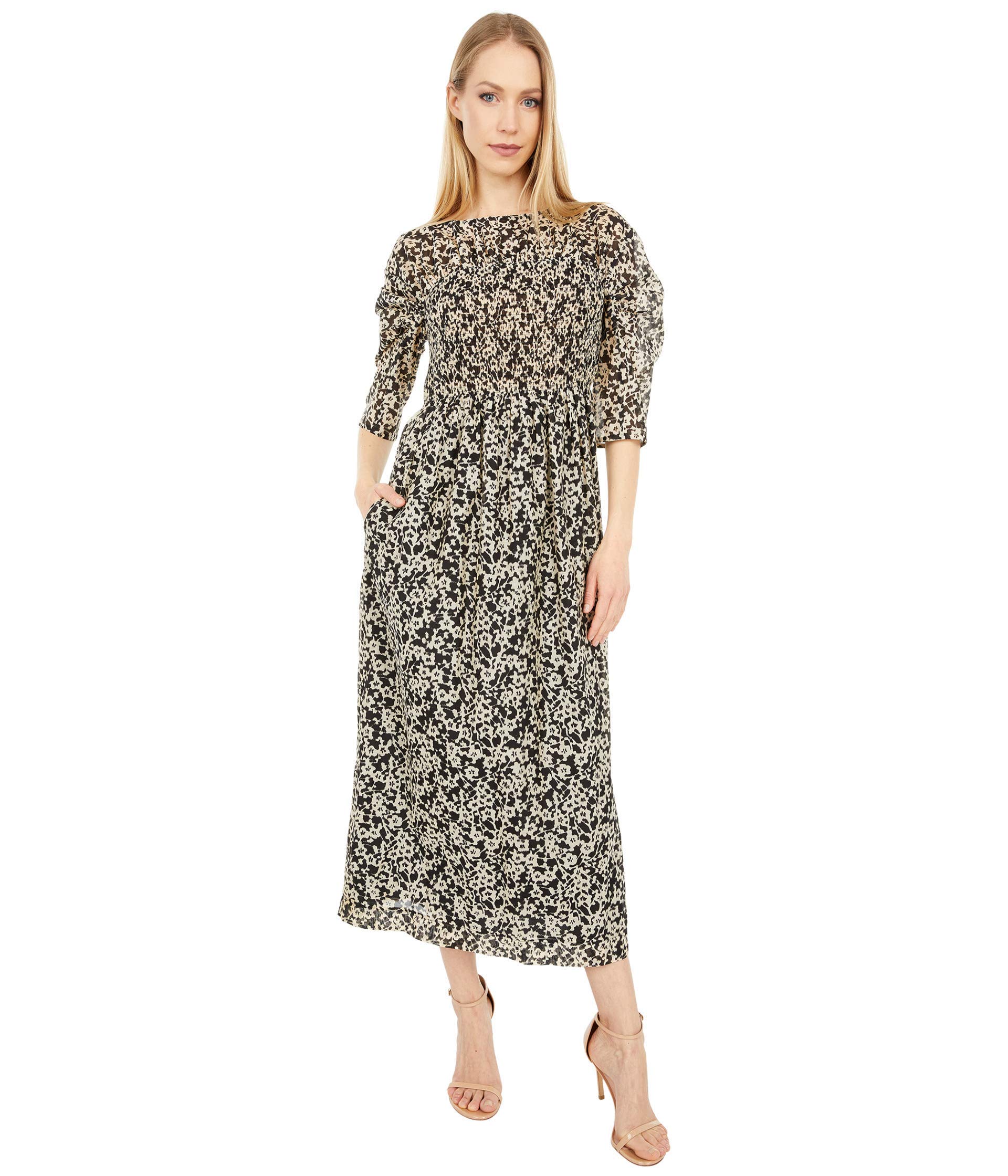 Rebecca Taylor Women's Long Sleeve Ruched Osaka Dress - Elegant Cocktail & Party Wear for Evening Events, Weddings & Special Occasions