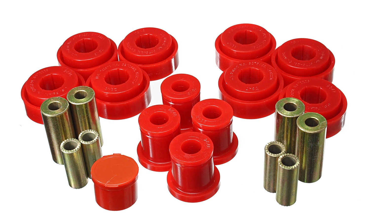 Energy Suspension 5.3140R Performance Polyurethane Bushing Kit - Red - Improve Handling & Reduce Vibration for Cars, Trucks & SUVs - Perfect for Street Performance, Off-Road & Racing Applications