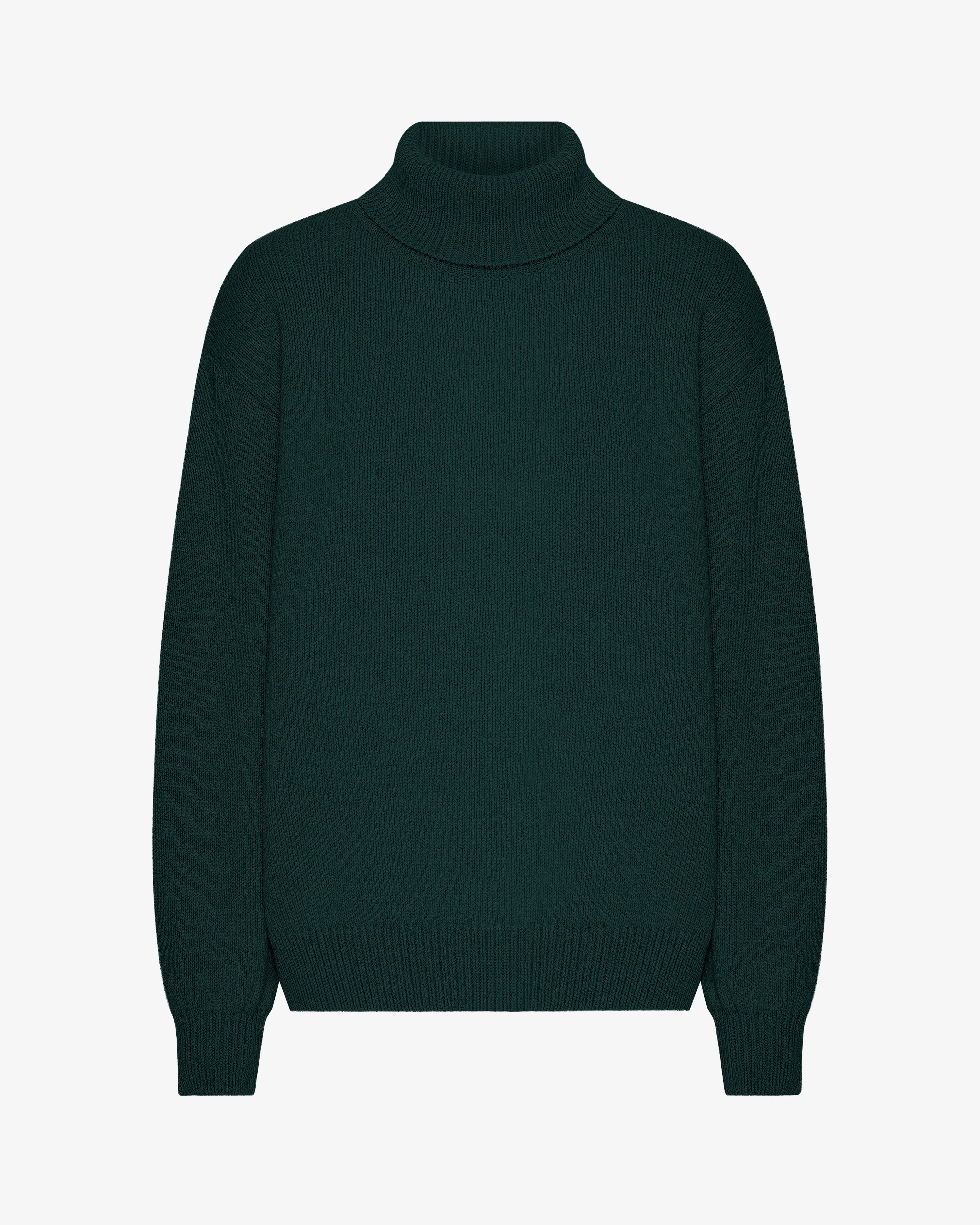 Premium Merino Wool Turtleneck Sweater for Women - Soft & Warm Emerald Green Winter Pullover - Perfect for Office, Travel & Cold Weather Outfits