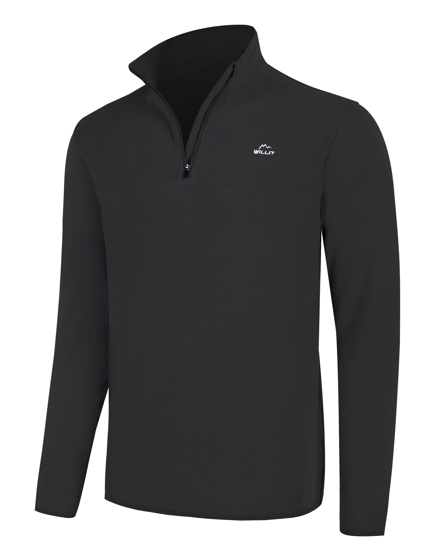 Willit Men's Lightweight Fleece Pullover Quarter Zip Sweater - Thermal Shirt Jacket for Cold Weather - Perfect for Hiking, Camping & Outdoor Activities
