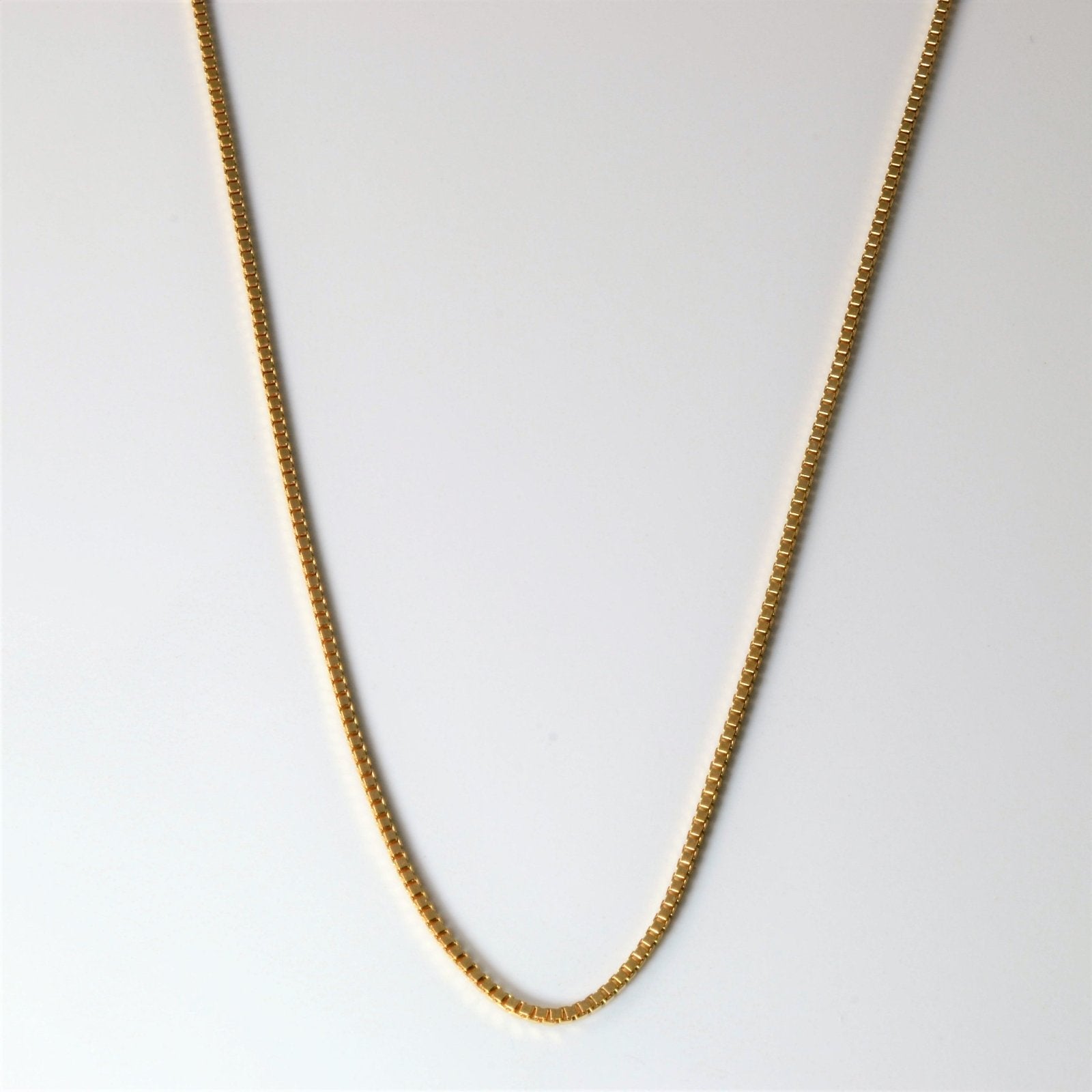 10K Yellow Gold Box Chain Necklace for Women - 22 Inches | Elegant & Durable Jewelry for Everyday Wear, Gifts & Special Occasions