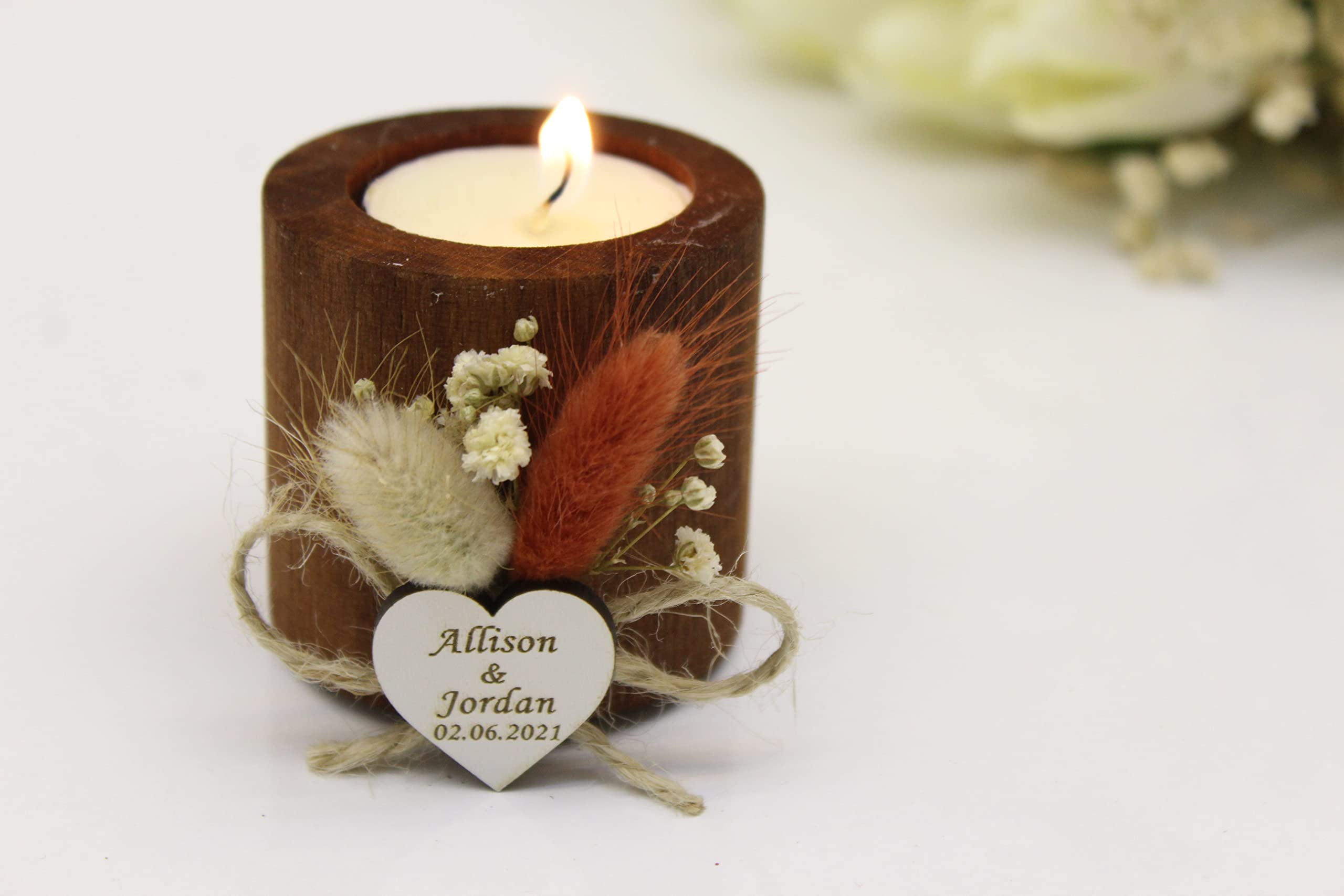 50 Pcs Personalized Glass Cylinder Candle Holders - Elegant Memorial Candles & Wedding Centerpiece Decor for Tealights, Bridal Showers, Guest Favors - Perfect for Home, Party, and Special Event Decorations