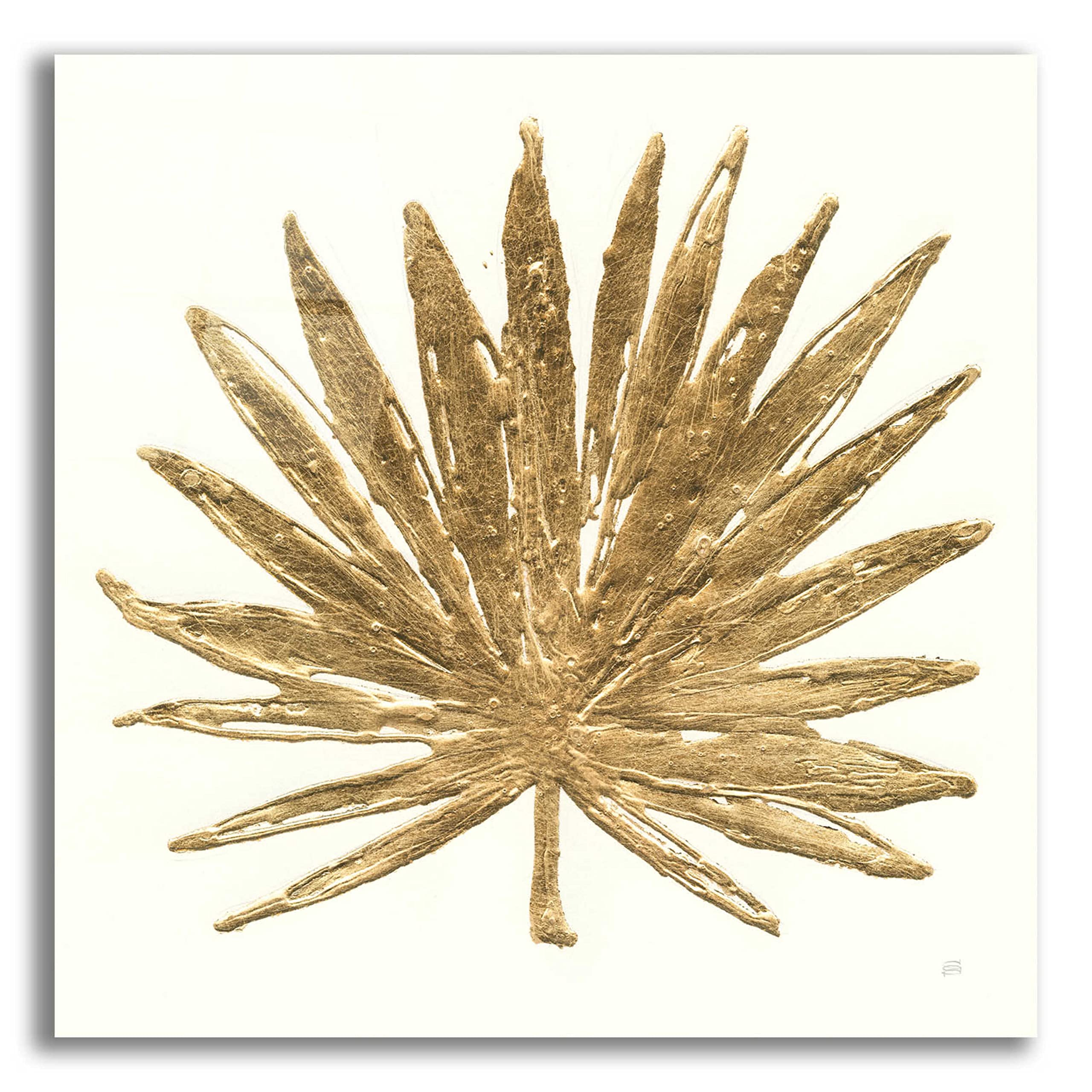 Gilded Palm VIII by Chris Paschke - 36x36 Inch Modern Acrylic Glass Wall Art - Tropical Home Decor for Living Room, Bedroom & Office