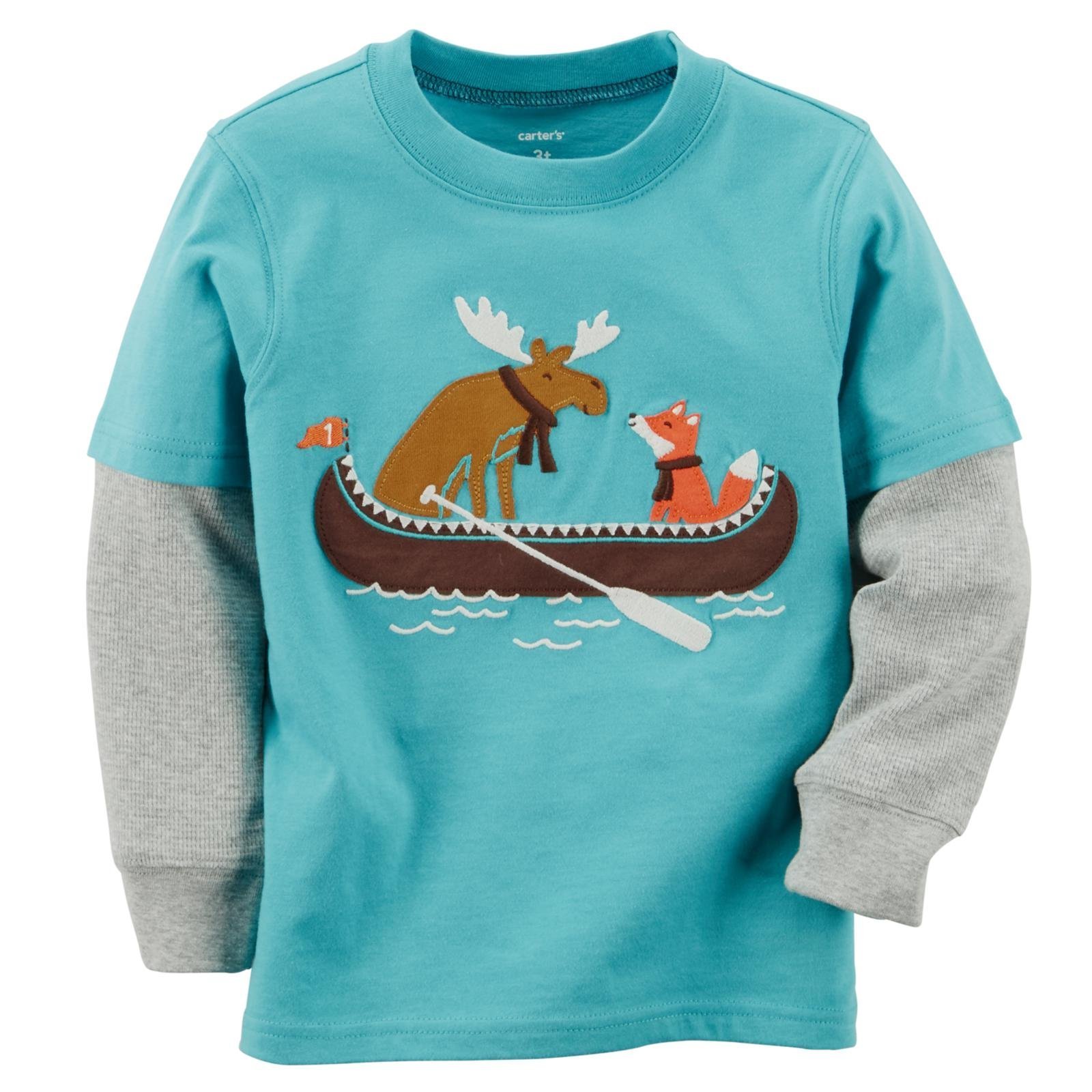 Carter's Baby Boys' Graphic Tee - Soft Cotton Short Sleeve Shirt with Cute Prints - Perfect for Playdates, Family Outings & Everyday Wear