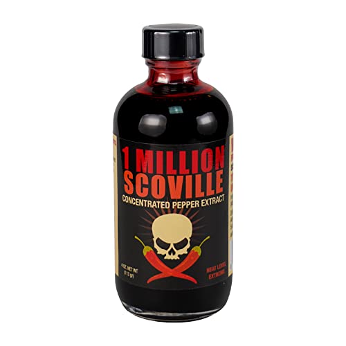1 Million Scoville Pepper Extract Hot Sauce - Ultra Spicy 4oz Bottle - Perfect for Cooking, Grilling, and Adding Heat to Any Dish