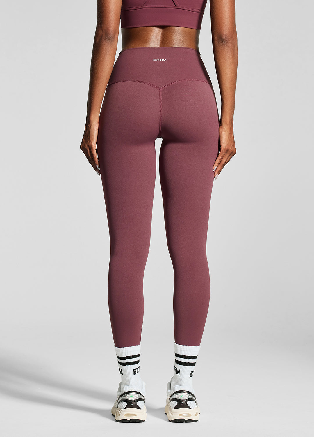 Burgundy High Waist Leggings for Women - Comfortable & Stretchy Workout Yoga Pants - Perfect for Gym, Running, and Lounge Wear