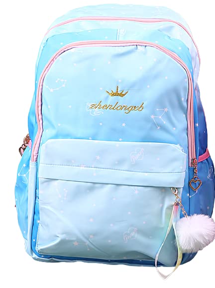 Stylish Star Heart Print Backpack for Girls - Trendy School Bag, College Backpack, Casual Daypack for Teens (GBT-5287) - Perfect for School, Travel & Everyday Use