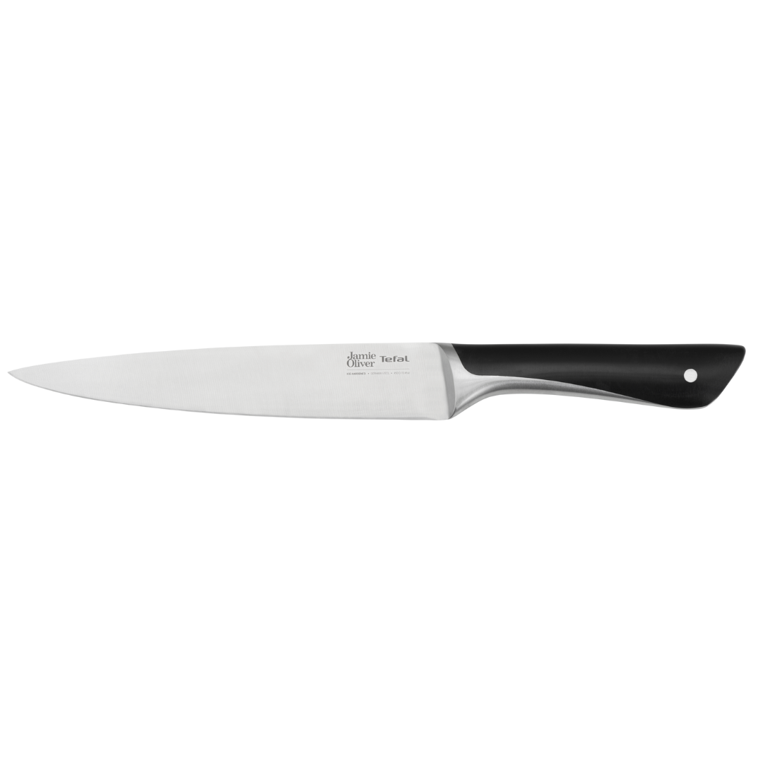 Tefal Stainless Steel Slicing Knife 20cm - Jamie Oliver Edition | User Manual & FAQ Included | Perfect for Kitchen, Cooking & Food Prep
