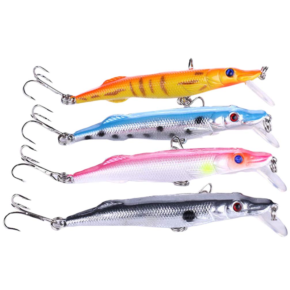 **BESPORTBLE 4pcs Lifelike Trout Fishing Lures - Hard Artificial Baits for Trout, Bass & Freshwater Fish - Durable Fishing Tackle for Outdoor, River & Lake Fishing**