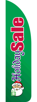 Santa Holiday Sale Sidewalk Feather Flag Banner - Outdoor Advertising for Christmas Promotions & Events (Flag Only)