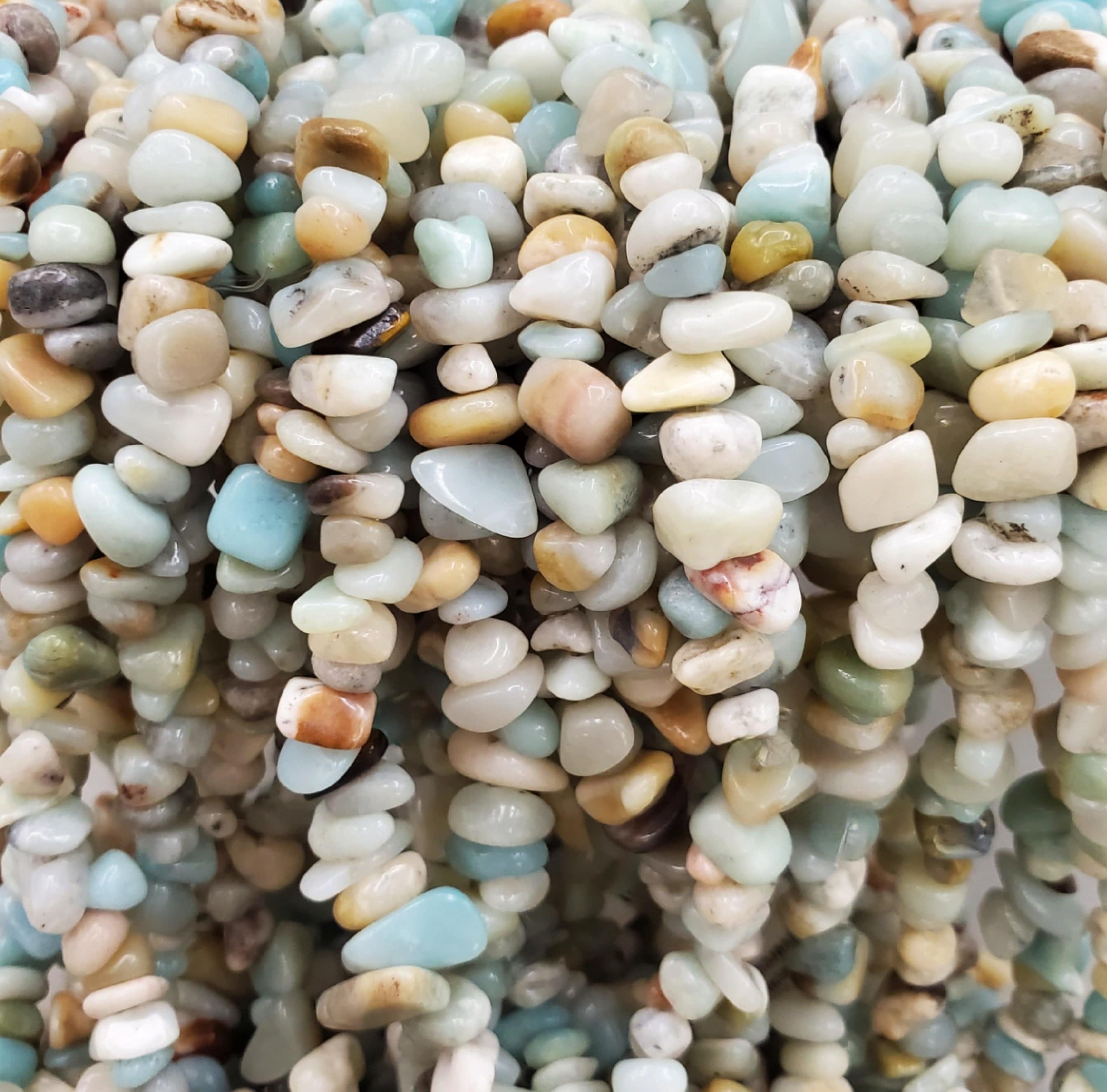 Natural Amazonite Bead Strands - 8mm Chip Beads for Jewelry Making, DIY Crafts - Perfect for Necklaces, Bracelets & Home Decor