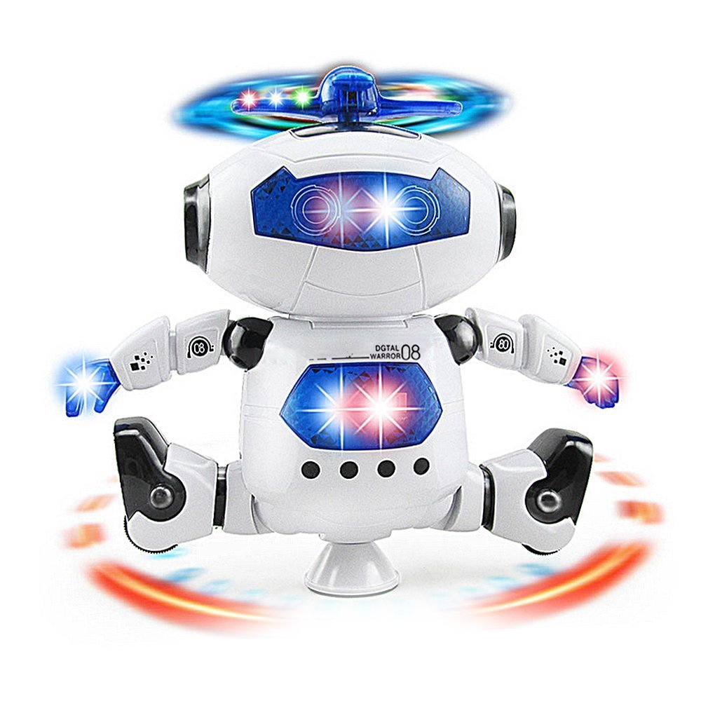 Interactive Musical Walking Dancing Robot Toy for Kids with Flashing Lights & 360° Spinning - Fun Electronic Toy for Toddlers, Boys & Girls - Perfect for Birthday Gifts, Playtime & STEM Learning
