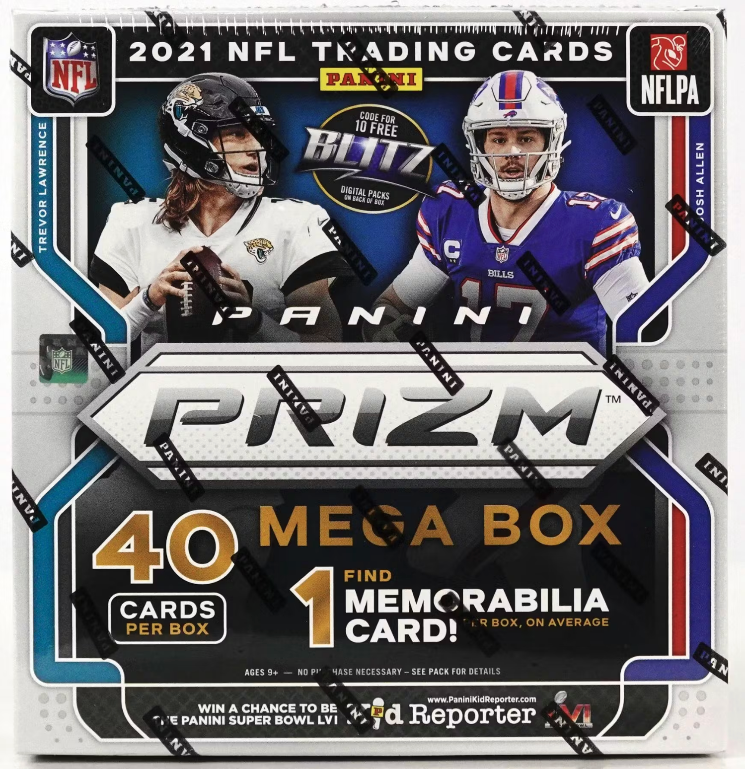 2021 Panini Prizm Football Mega Box - Neon Green Pulsar Trading Cards - Collectible Sports Cards for NFL Fans & Trading Card Enthusiasts - Perfect for Collecting, Trading, and Displaying
