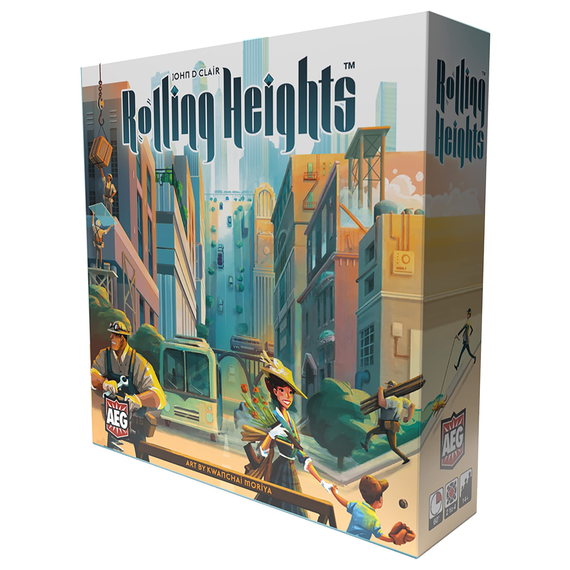 Rolling Heights Board Game - Base Game for 1-4 Players Ages 14+ | City Building Strategy Game for Family Game Night & Adult Game Evenings | English Edition by Alderac Entertainment