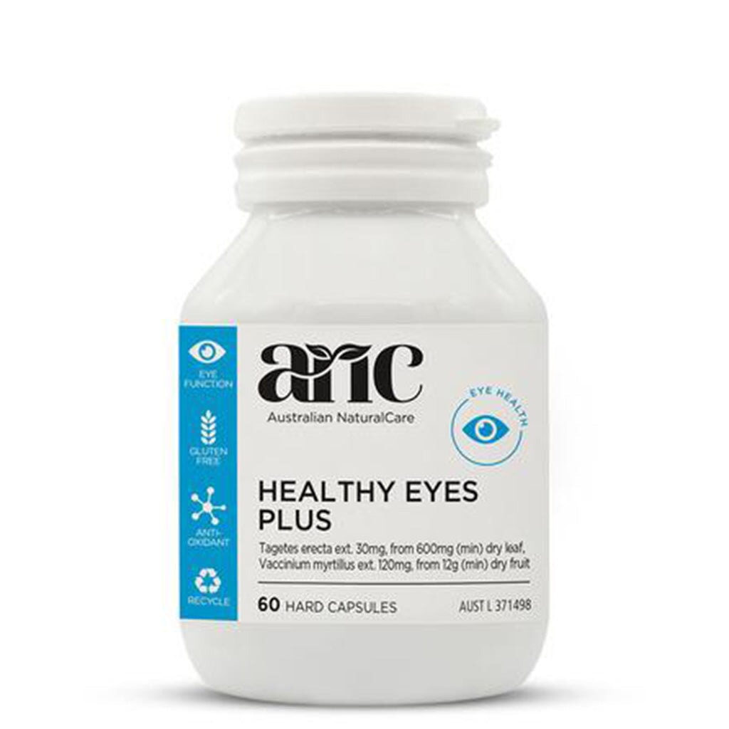 Australian Natural Care Healthy Eyes Plus - Premium Eye Health Supplement for Vision Support & Eye Strain Relief - Ideal for Computer Users & Gamers
