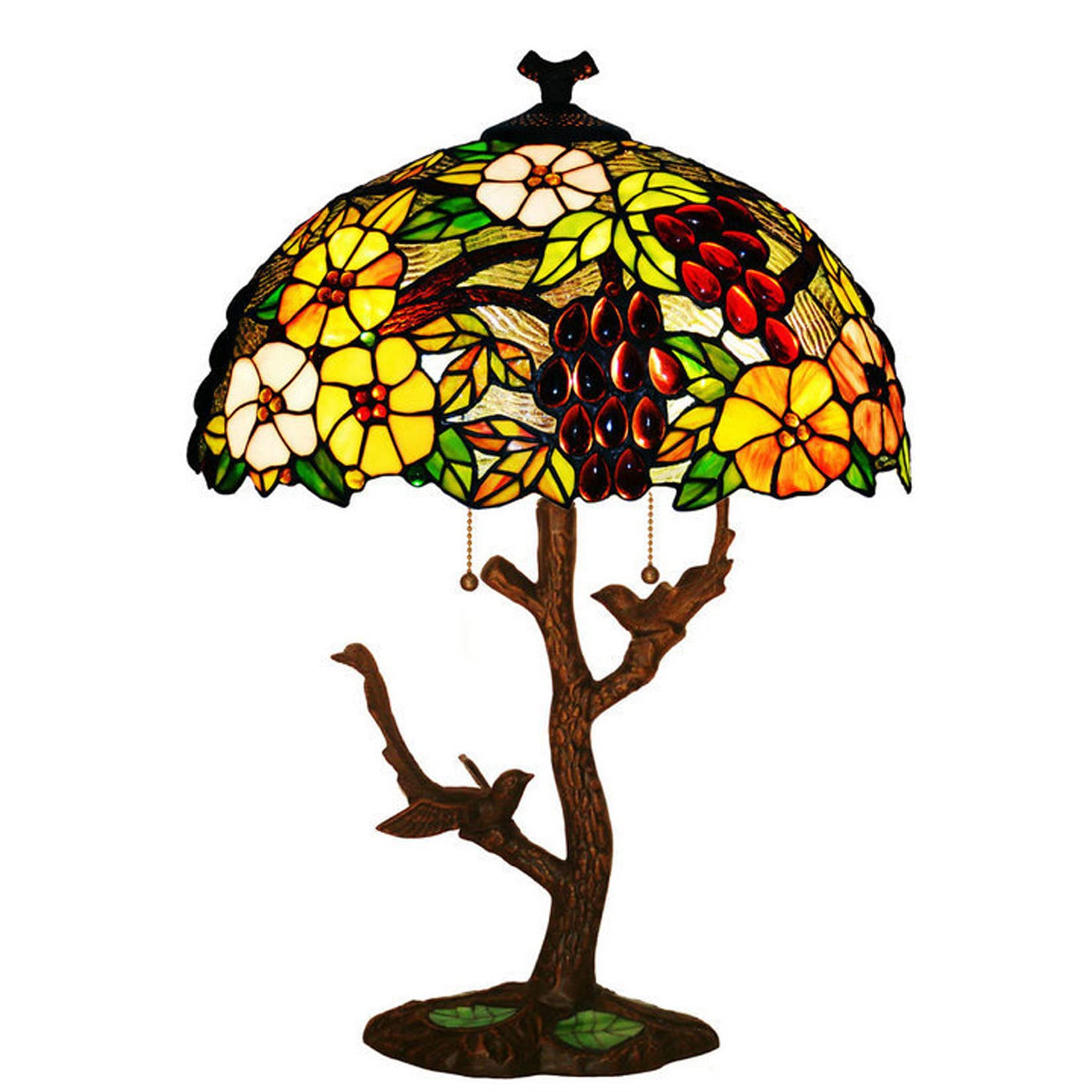 Vintage Tiffany Stained Glass Table Lamp - 16