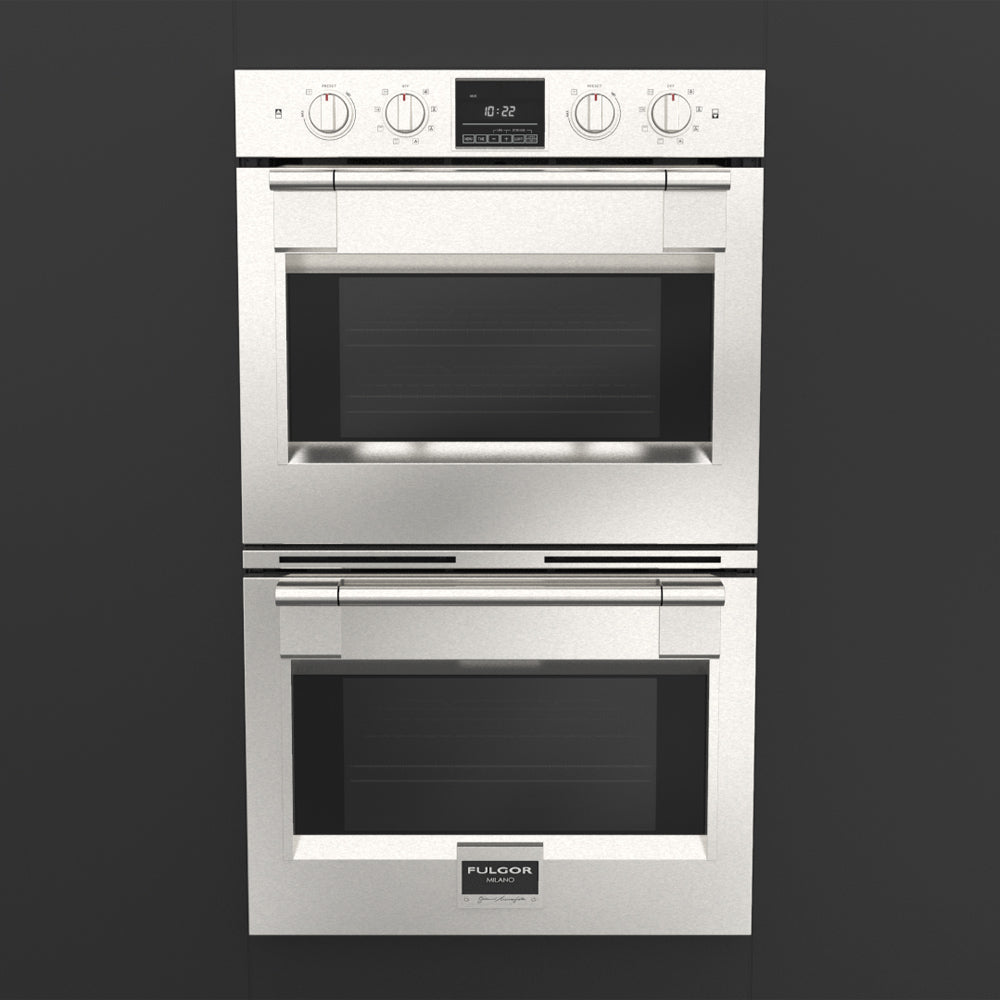 Fulgor Milano 30 Inch Stainless Steel Built-In Double Electric Wall Oven - F6PDP30S1 | Perfect for Modern Kitchens, Baking & Entertaining