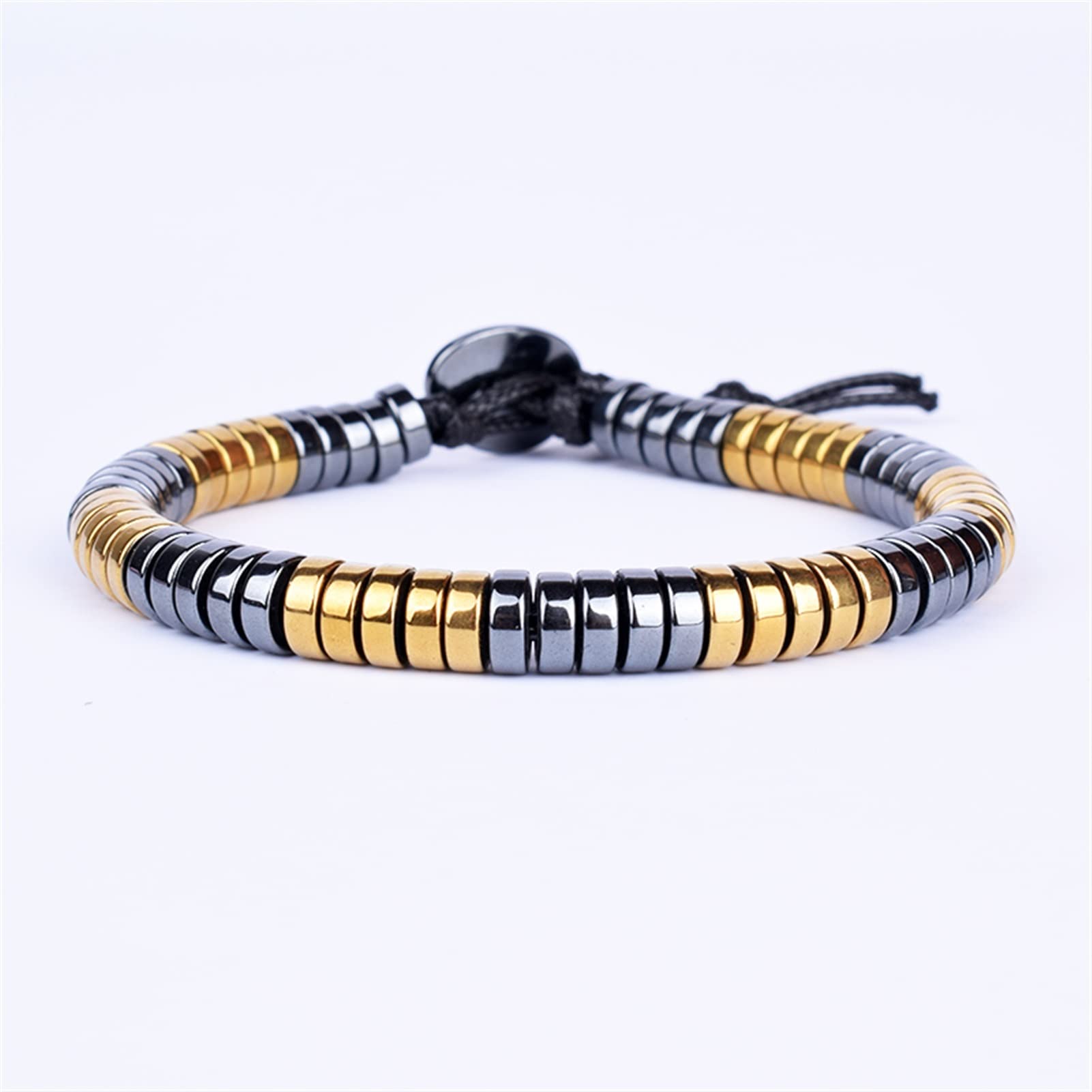 AGOUNOD Classic Wave Bracelet for Men & Women - High Polish Hematite Magnetic Therapy Jewelry - Antique Bronze Plated - Perfect for Stress Relief, Wellness & Fashion Accessories