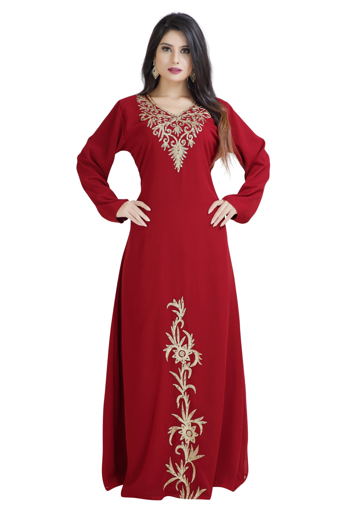 Elegant Daily Wear Evening Gown Maxi Robe 8067A - Perfect for Parties, Weddings & Special Occasions