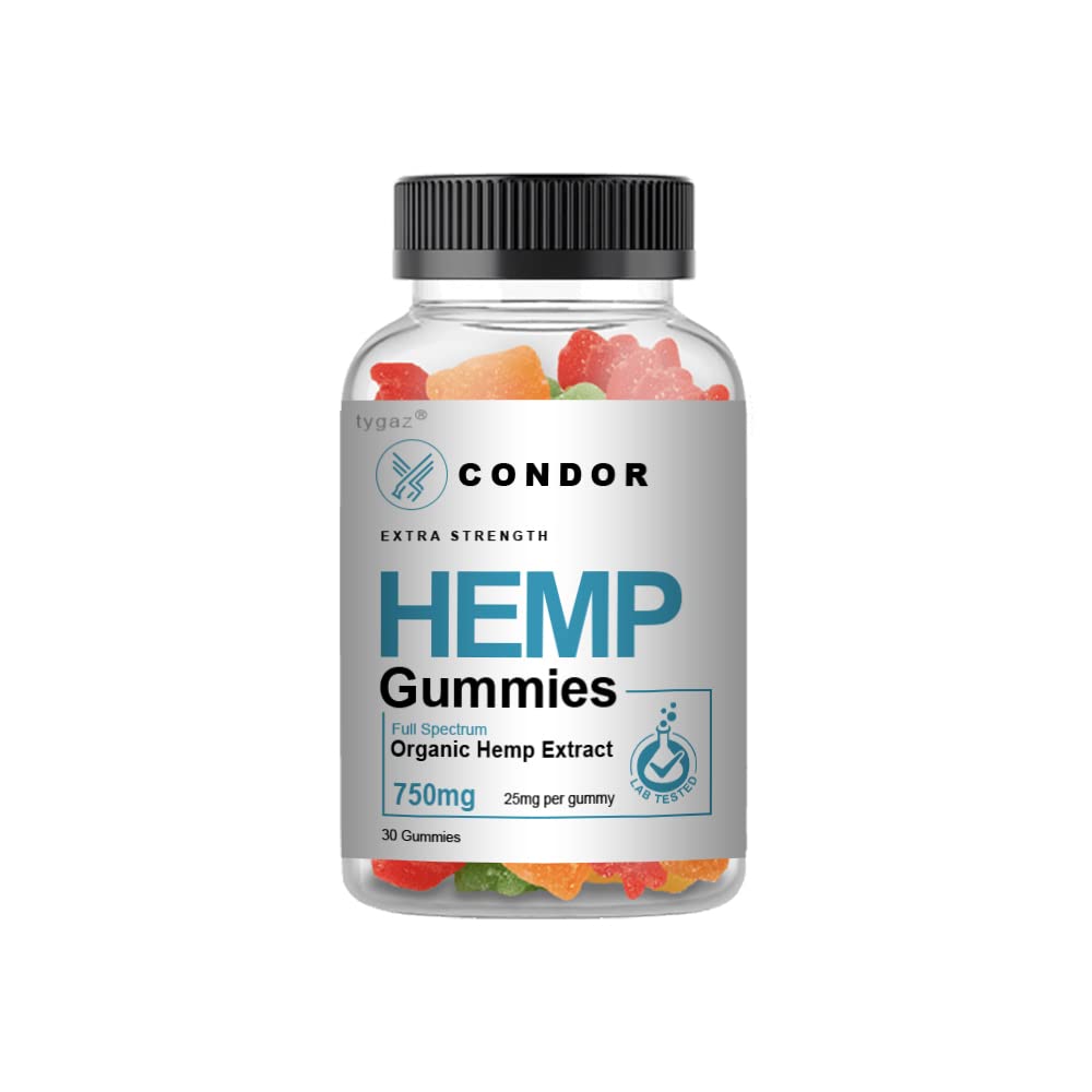 Condor CBD Gummies for Sleep & Stress Relief - Natural Hemp Extract, Vegan & Gluten-Free - Perfect for Nighttime Relaxation & Anxiety Relief