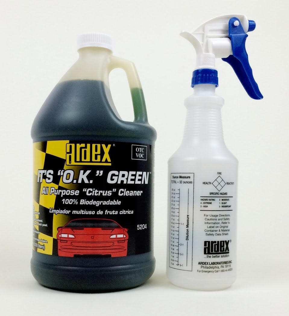 Ardex All-Purpose Cleaner Concentrate 1 Gallon Kit - Safe for Automotive, Marine & Aircraft Surfaces | Powerful Degreaser for Cars, Boats & Planes | Eco-Friendly OK Green Formula