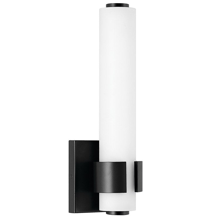 Aiden Small LED Bathroom Wall Sconce Light Fixture - Modern Waterproof Vanity Lighting for Bathroom, Bedroom, Hallway - Energy Efficient Dimmable LED Wall Lamp with Clear Glass Shade