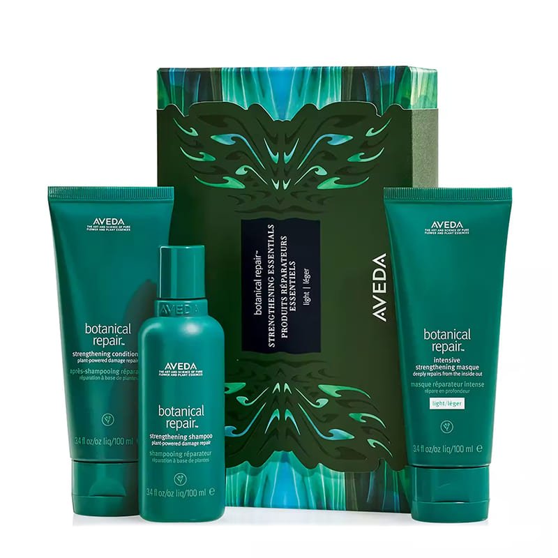 Aveda Botanical Repair Strengthening Essentials Light Gift Set - Hair Care Kit for Damaged Hair - Perfect for Gifting & Daily Repair Routine