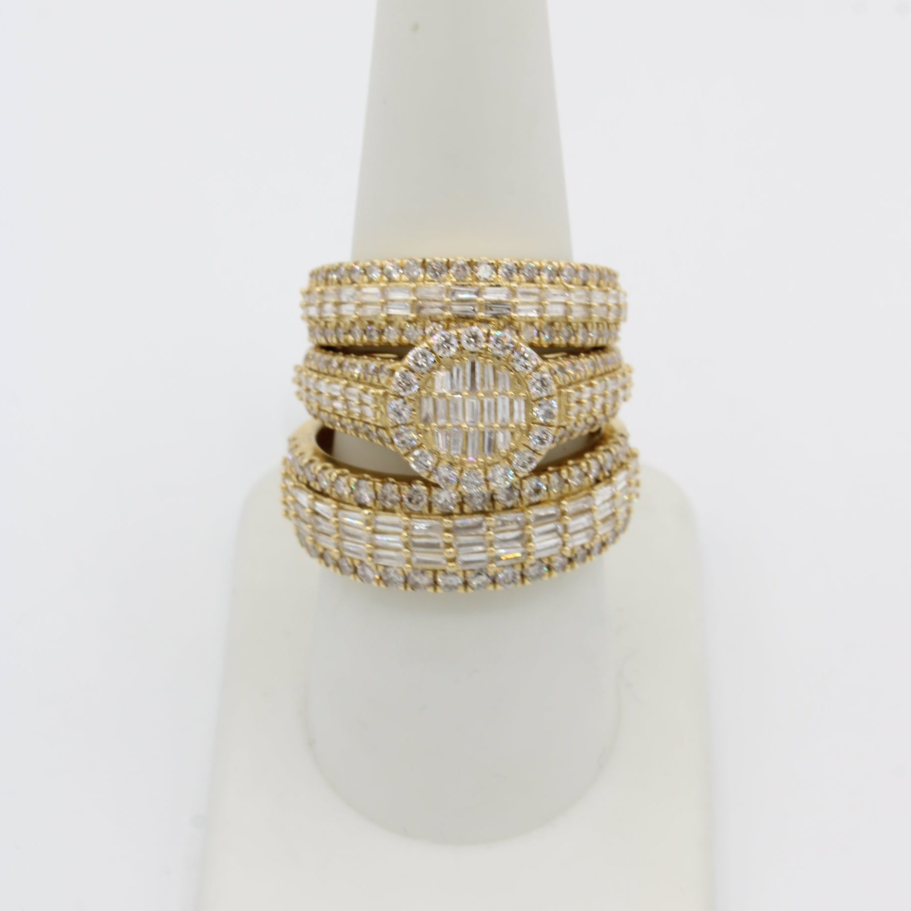 14K VS Trio Diamond Ring Set for Women - Elegant Wedding, Engagement & Anniversary Jewelry Gift - Perfect for Bridal, Party & Special Occasions