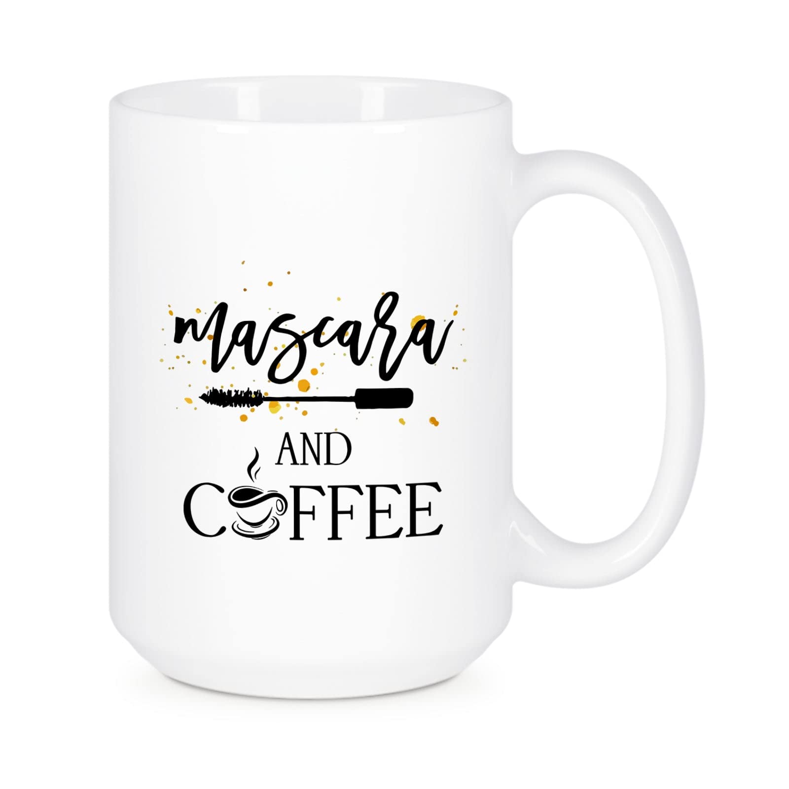 BigTees Funny Makeup Artist Coffee Mug - 11oz & 15oz Ceramic Tea Cup Gift for Women & Men - Customizable Novelty Mascara Themed Mug - Perfect Gift for Cosmetologists & Beauty Lovers - Great for Coffee, Tea or Office Desk Decor