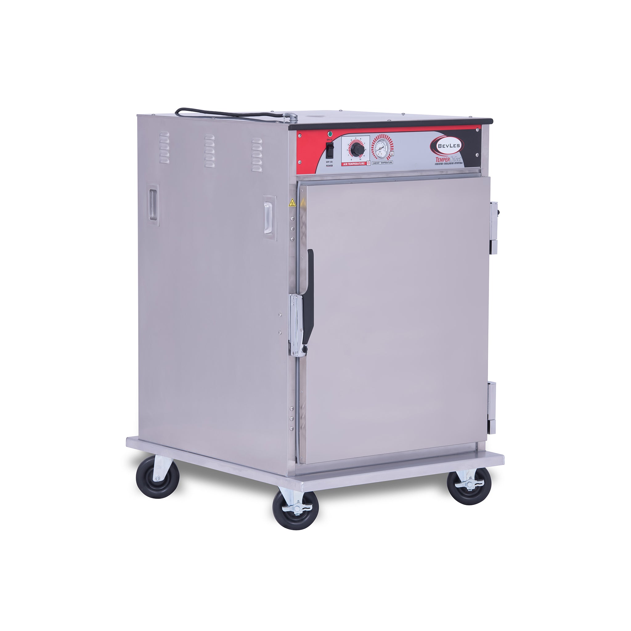 BevLes HTSS44W64 PT 1/2 Size Heated Holding Cabinet - Universal Width, 230V, Silver - Ideal for Restaurants, Cafes & Catering Services