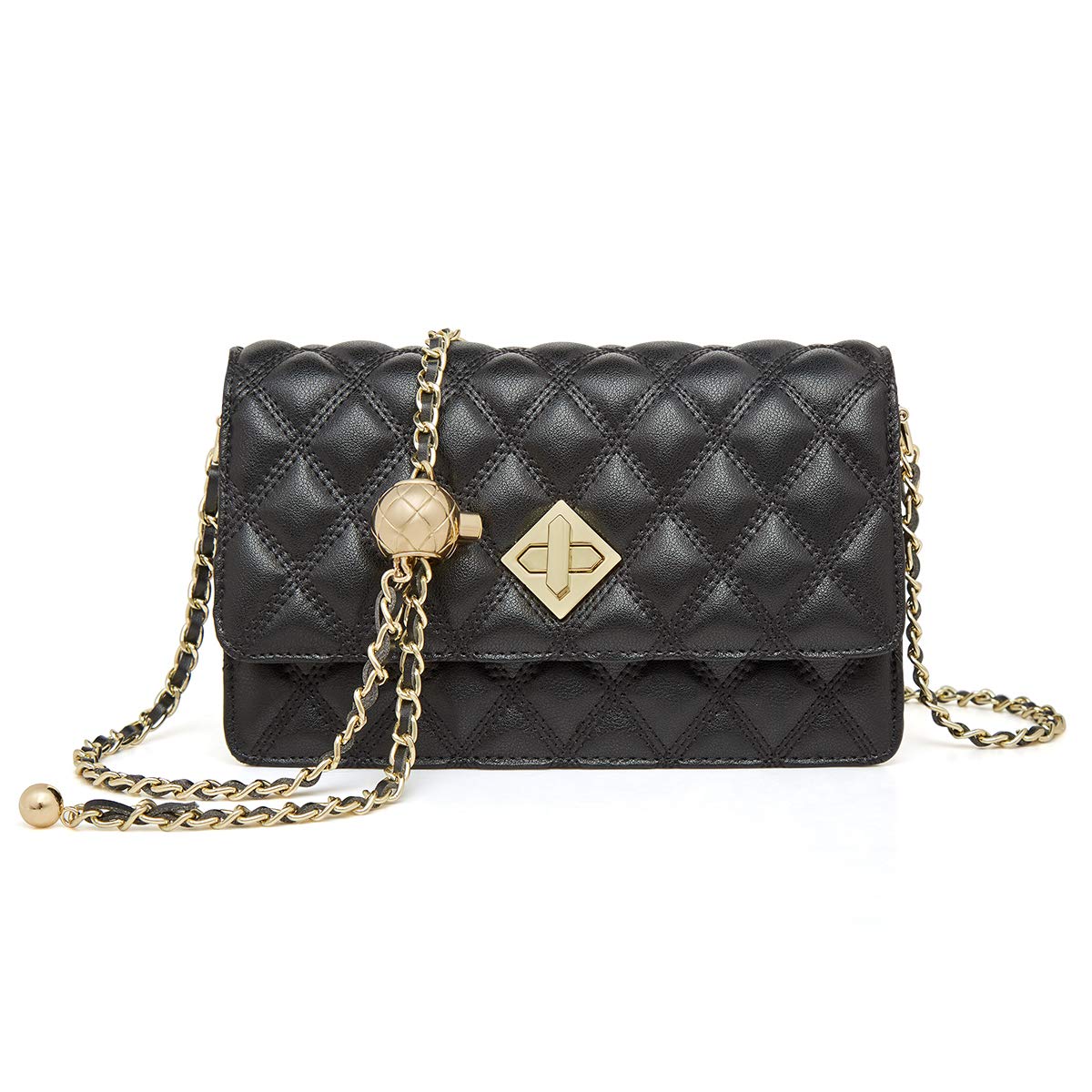 Mini Crossbody Bags for Women - Genuine Cow Leather Clutch Purse with Adjustable Chain Strap | Stylish Shoulder Bag for Everyday Use, Date Night & Travel Accessories