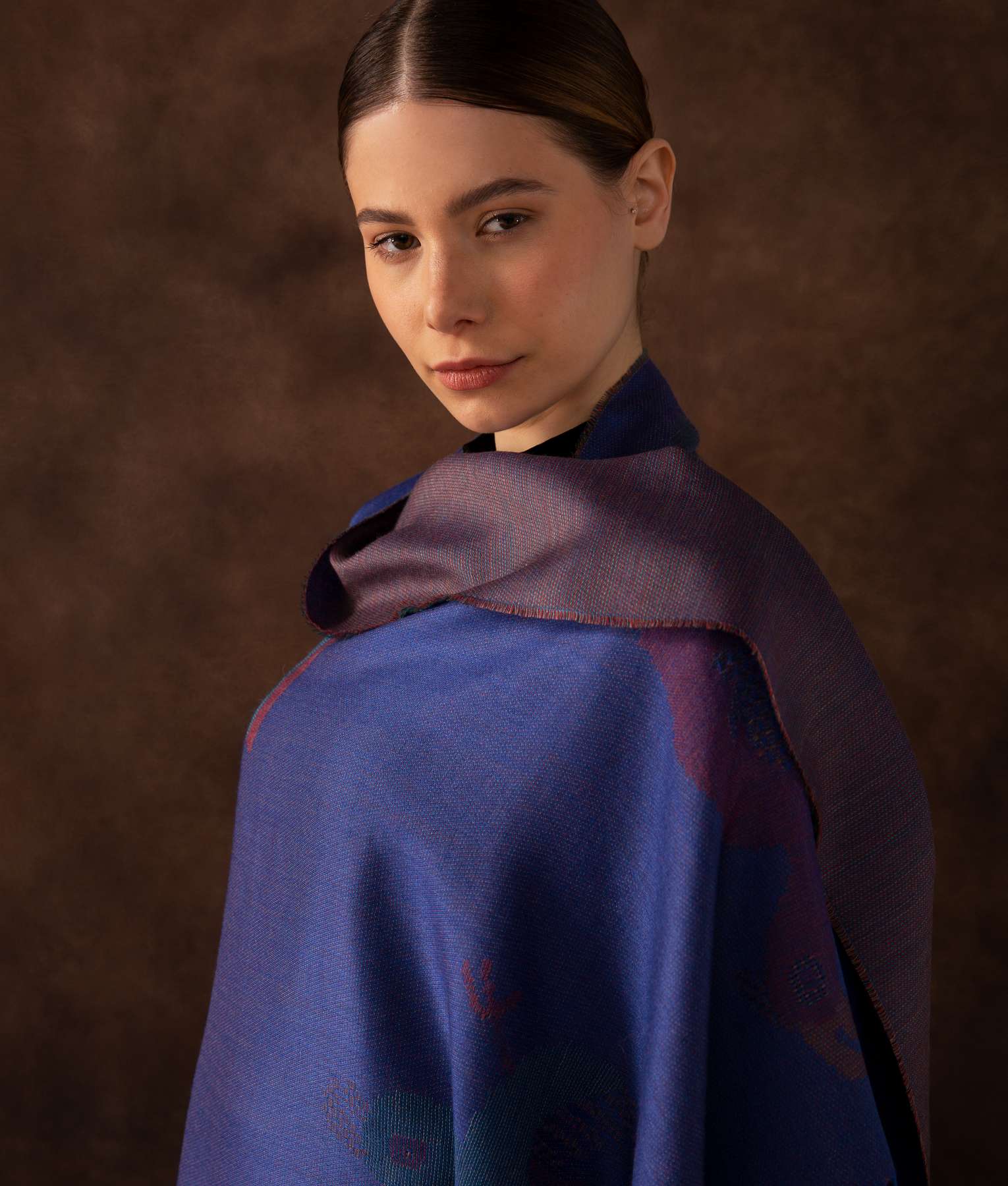 Luxury Paracas Baby Alpaca & Silk Shawl - Soft Warm Wrap Scarf for Women - Perfect for Winter, Travel & Special Occasions