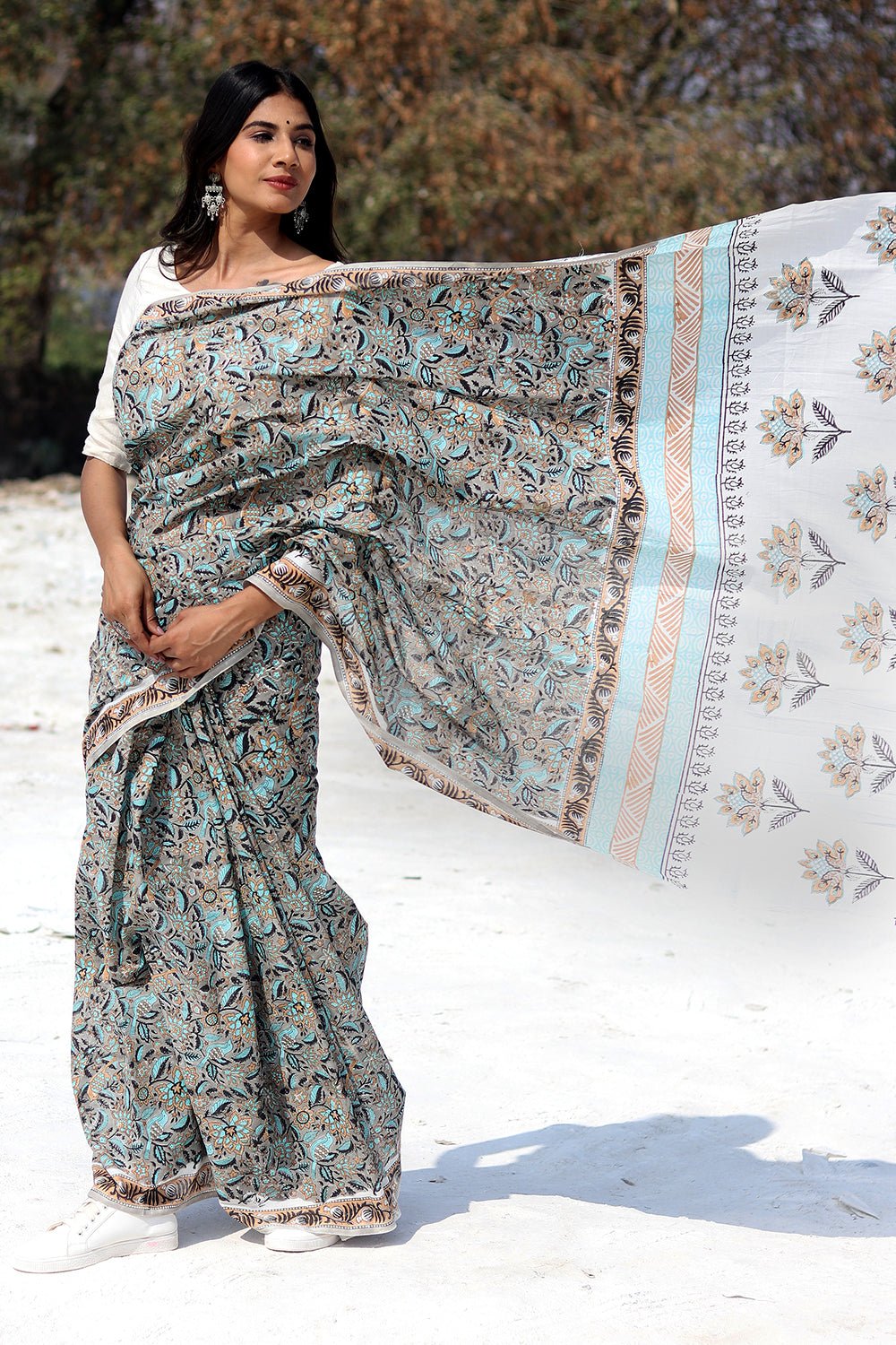 Sapphire Mistic Rust Cotton Saree - Elegant Indian Traditional Dress for Women | Perfect for Weddings, Festivals & Special Occasions