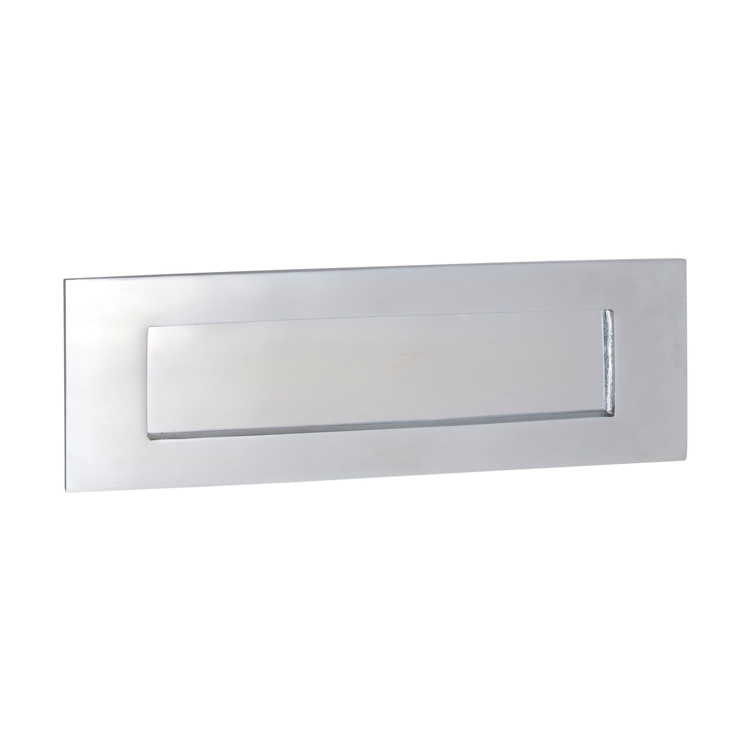 Chrome Plated Letter Plate - 1359 Mail Slot - 100mm x 300mm (HxW) - Perfect for Front Doors, Mailboxes & Home Security