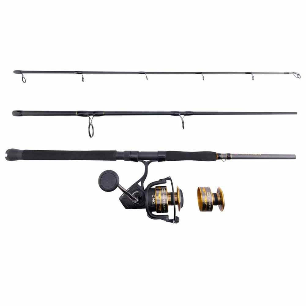 Penn Battle IV Travel Spinning Combo - Lightweight Saltwater Fishing Rod and Reel Set for Surf, Pier & Kayak Fishing - Perfect for Travel & Backpacking Adventures