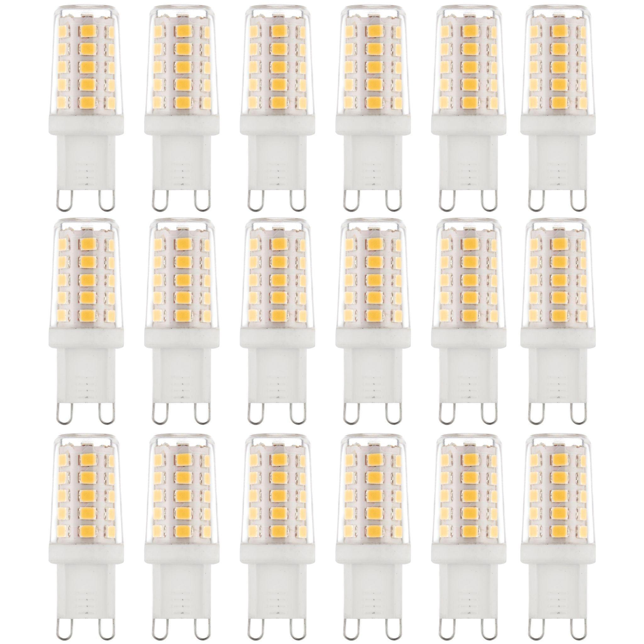 18-Pack G9 LED Light Bulbs 2.3W Non-Dimmable Warm White 3000K - Perfect for Chandeliers, Pendant Lights & Decorative Fixtures