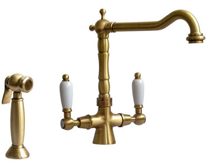 Chelsea Bronze Kitchen Faucet with Separate Hand Shower - Perfect for Modern Farmhouse & Industrial Style Kitchens