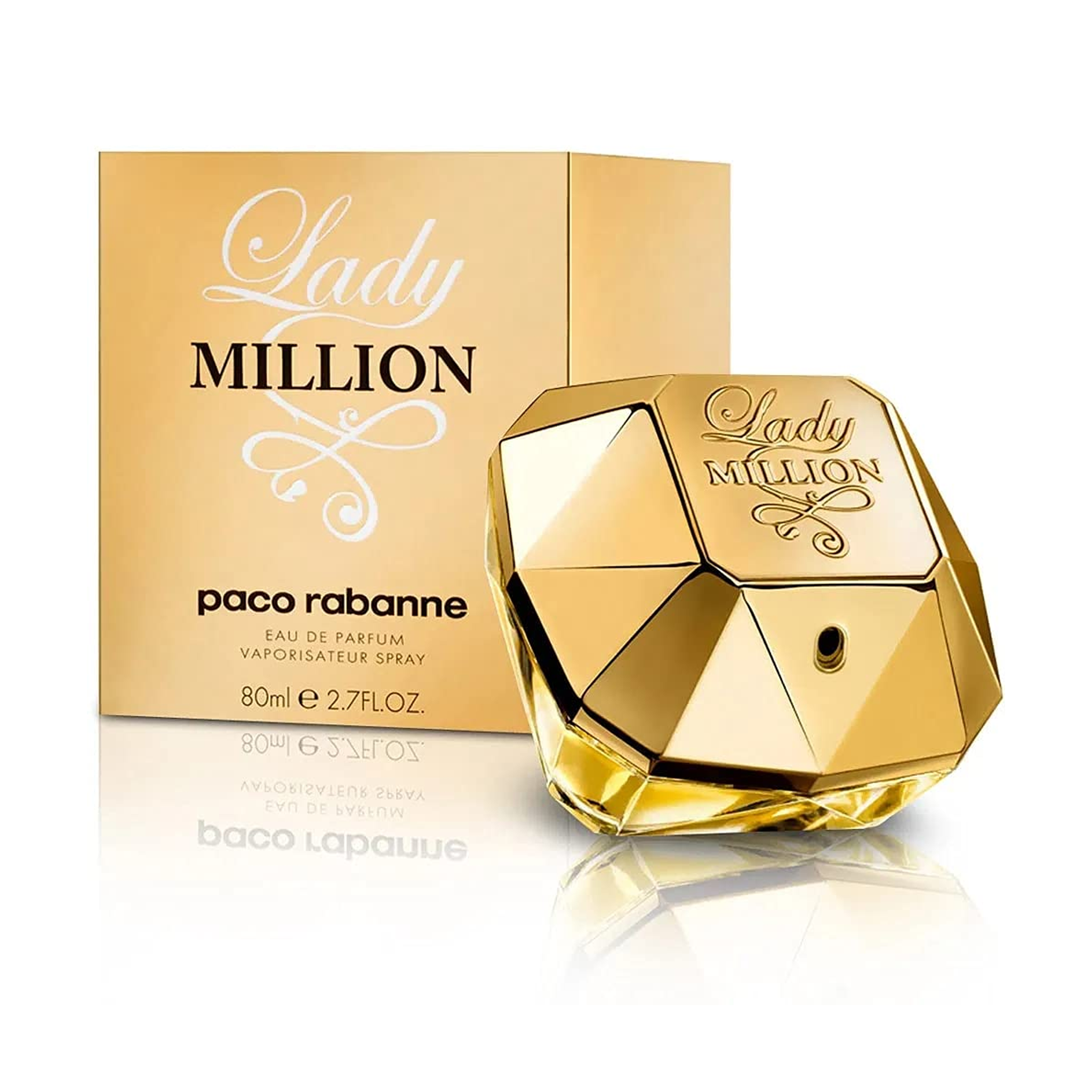 Paco Rabanne Lady Million Eau de Parfum 80ml for Women - Luxury Floral Perfume for Date Night & Special Occasions