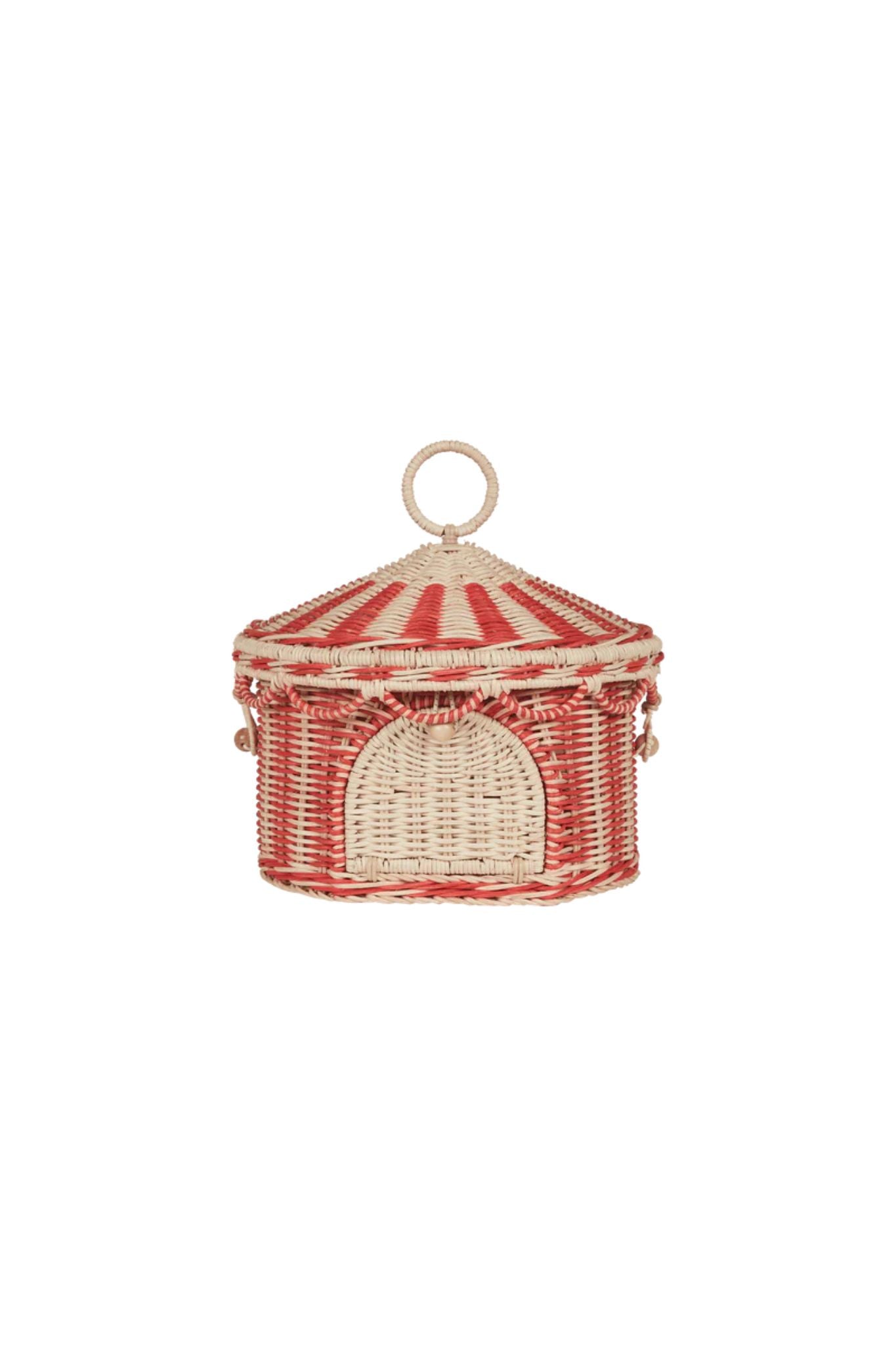 Circus Tent Basket - Durable & Portable Storage for Kids' Toys, Picnics, and Outdoor Adventures | Perfect for Playrooms, Camping, and Party Decor