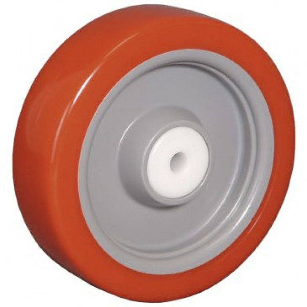 5 Pack 1.5 Inch Polypropylene Wheels - Red/Gray - 450 lbs Capacity - Heavy Duty Casters for Carts, Furniture, and Industrial Equipment