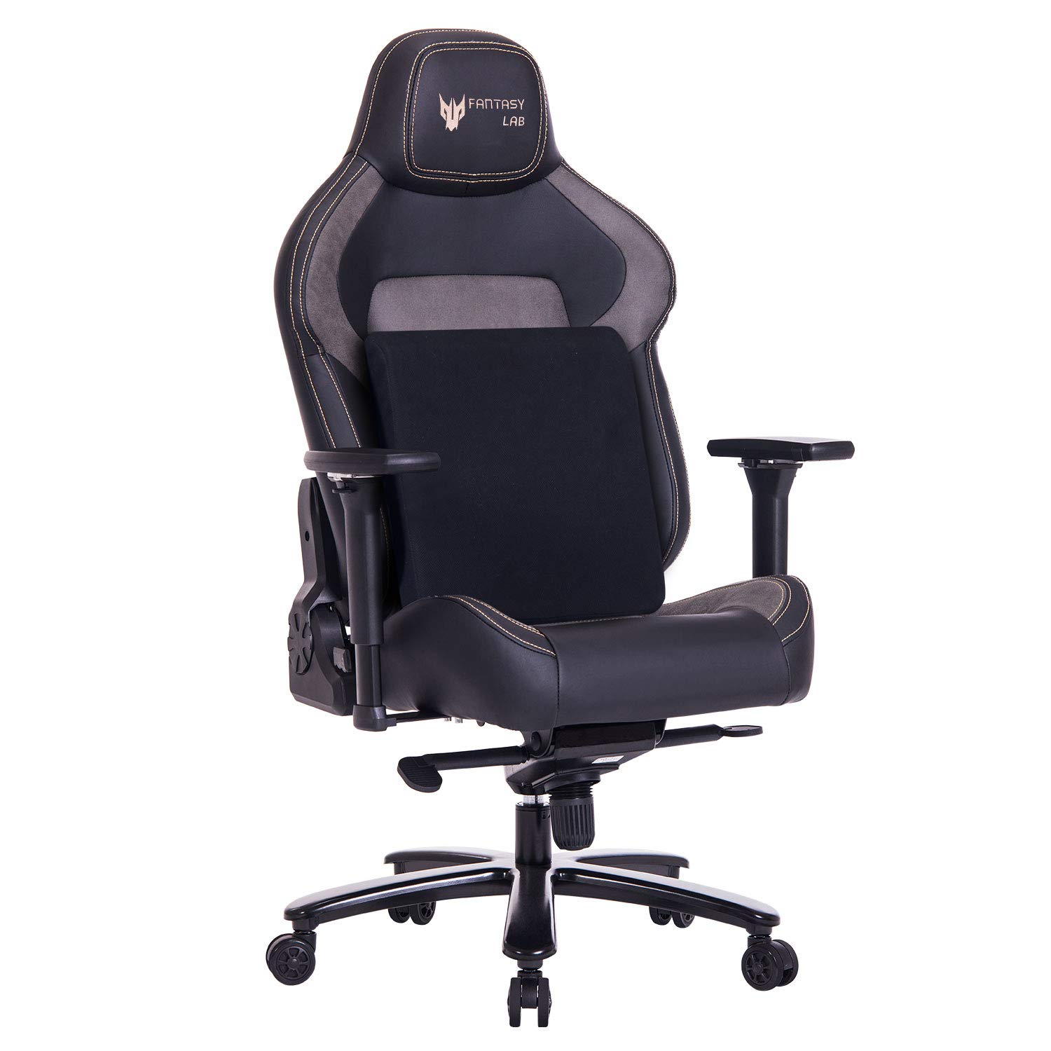 Fantasylab Big and Tall Gaming Chair for Heavy Adults - 400lb Weight Capacity Ergonomic Office & PC Gaming Chair with 4D Adjustable Armrests, High Back Support & 155° Recliner - Perfect for Gamers, Home Office & Streaming Setup